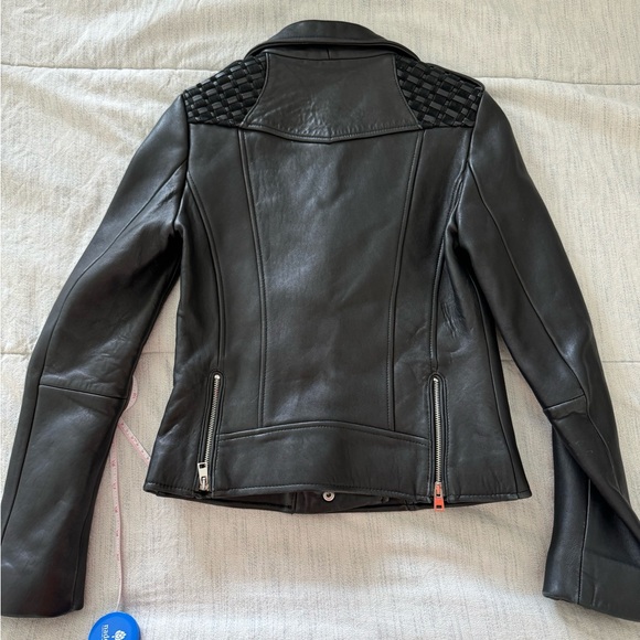 Maje Leather Biker Jacket size EU 38 (US Small-Medium) - Picture 4 of 10